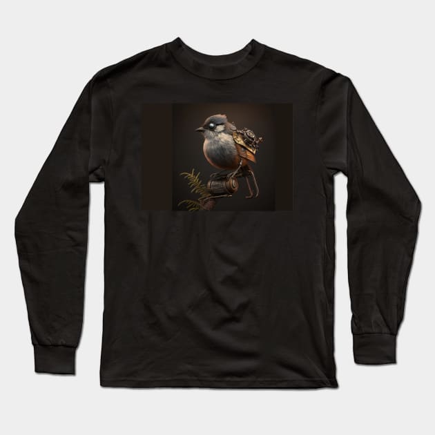 Steampunk tomtit Long Sleeve T-Shirt by honeythief